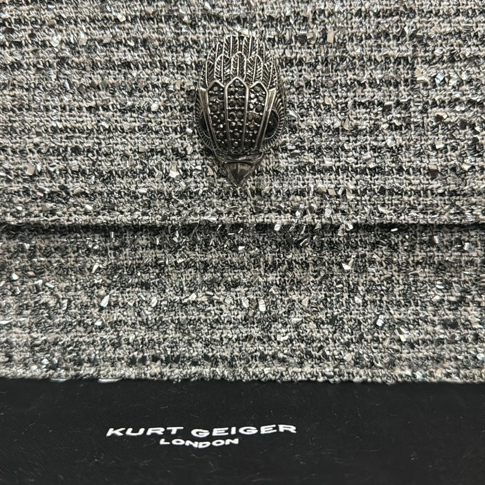 Kurt Geiger Small Shoreditch Metallic Tweed Crossbody Bag - Picture 10 of 13